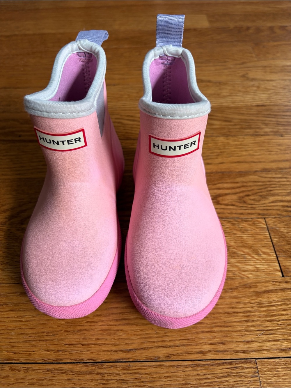 Hunter Kids Pink Slip-On Rain Boots, Size 9